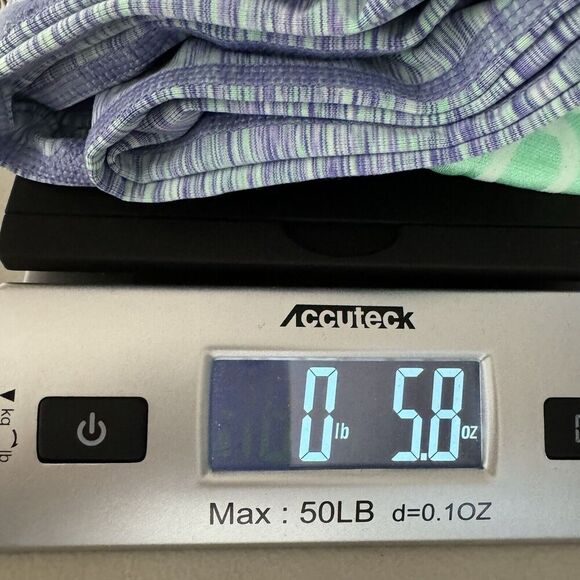 Nike Pro Women's Crop Leggings S Mint Purple Heather Training Gym Yoga Running - Picture 13 of 13